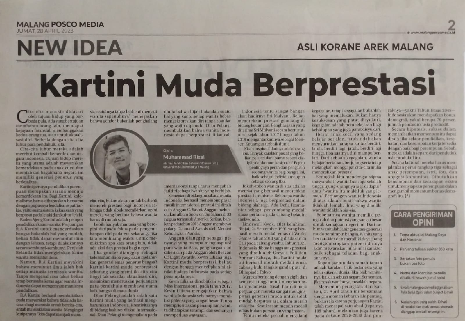 Kartini Muda Berprestasi Malang Posco Media Umm Dalam Berita Koran